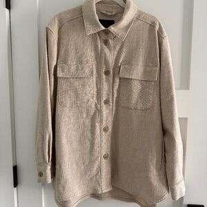 BANANA REPUBLIC Heavy Weight Woven Linen like Shacket Petite L